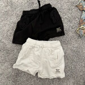 Zara toddler Black and White Shorts Set